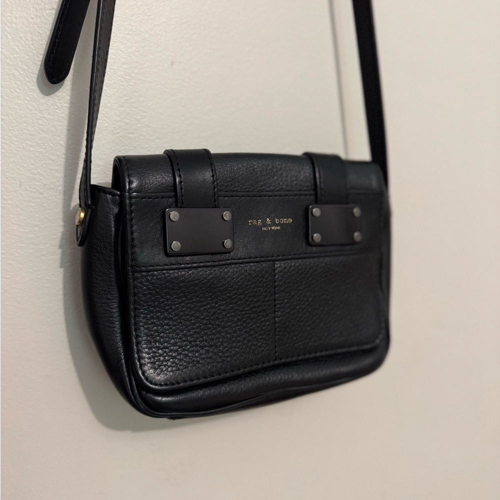 Rag & Bone Black mini Pilot - Leather Crossbody Bag